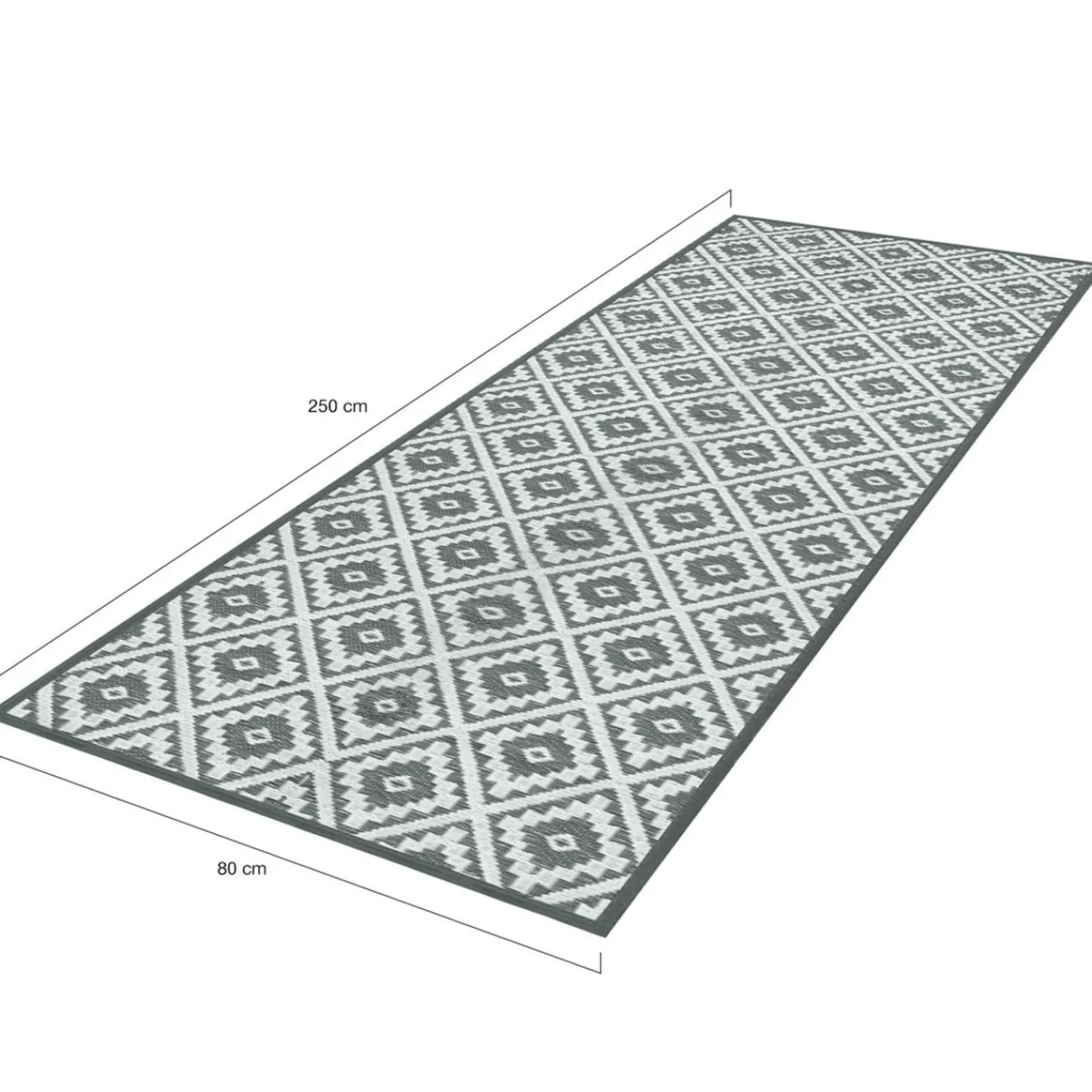 Tapis extérieur gris 80x250cm*IDMarket Sale