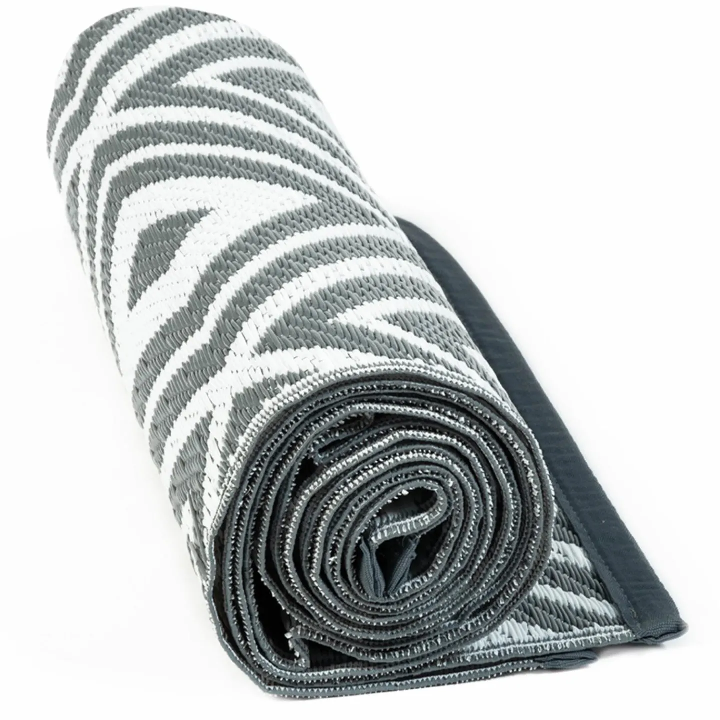 Tapis extérieur jardin motifs géométriques gris et blanc 270 x 370 cm*IDMarket Discount