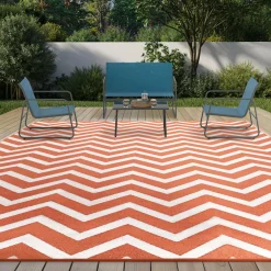 Tapis extérieur terracotta 270x370cm*IDMarket Hot