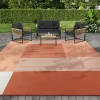Tapis extérieur terracotta à formes géométriques*IDMarket Hot
