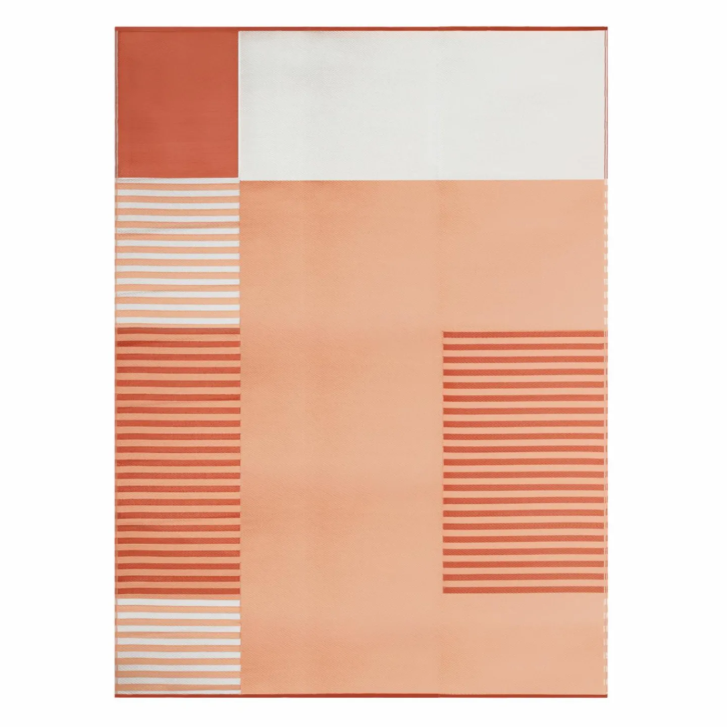 Tapis extérieur terracotta à formes géométriques*IDMarket Hot