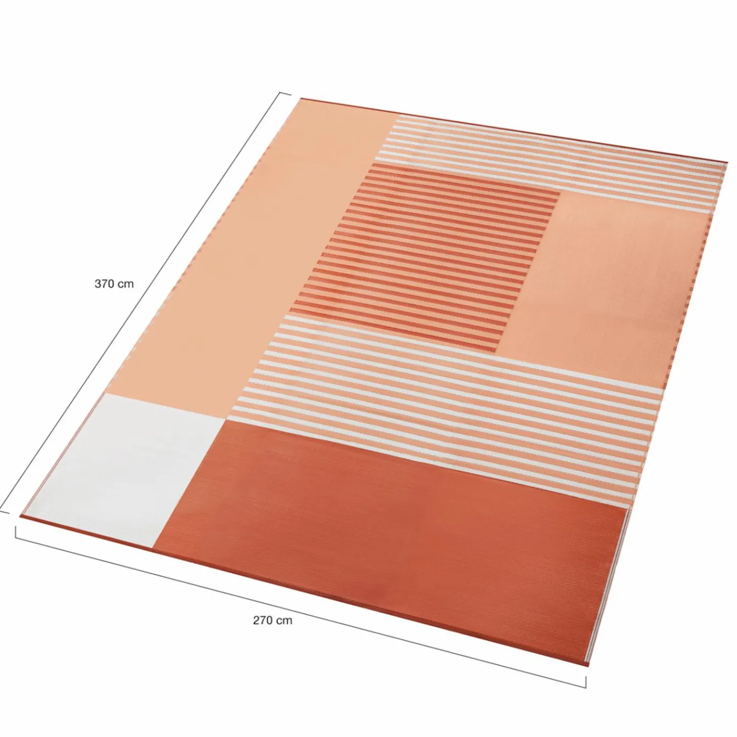 Tapis extérieur terracotta à formes géométriques*IDMarket Hot