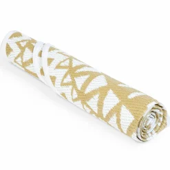 Tapis extérieur terrasse motifs maoris blanc et naturel 150 cm*IDMarket Hot