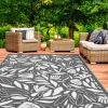 Tapis extérieur 180x280 cm gris et blanc*IDMarket Hot