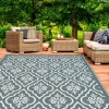 Tapis extérieur 180x280 cm gris et blanc*IDMarket