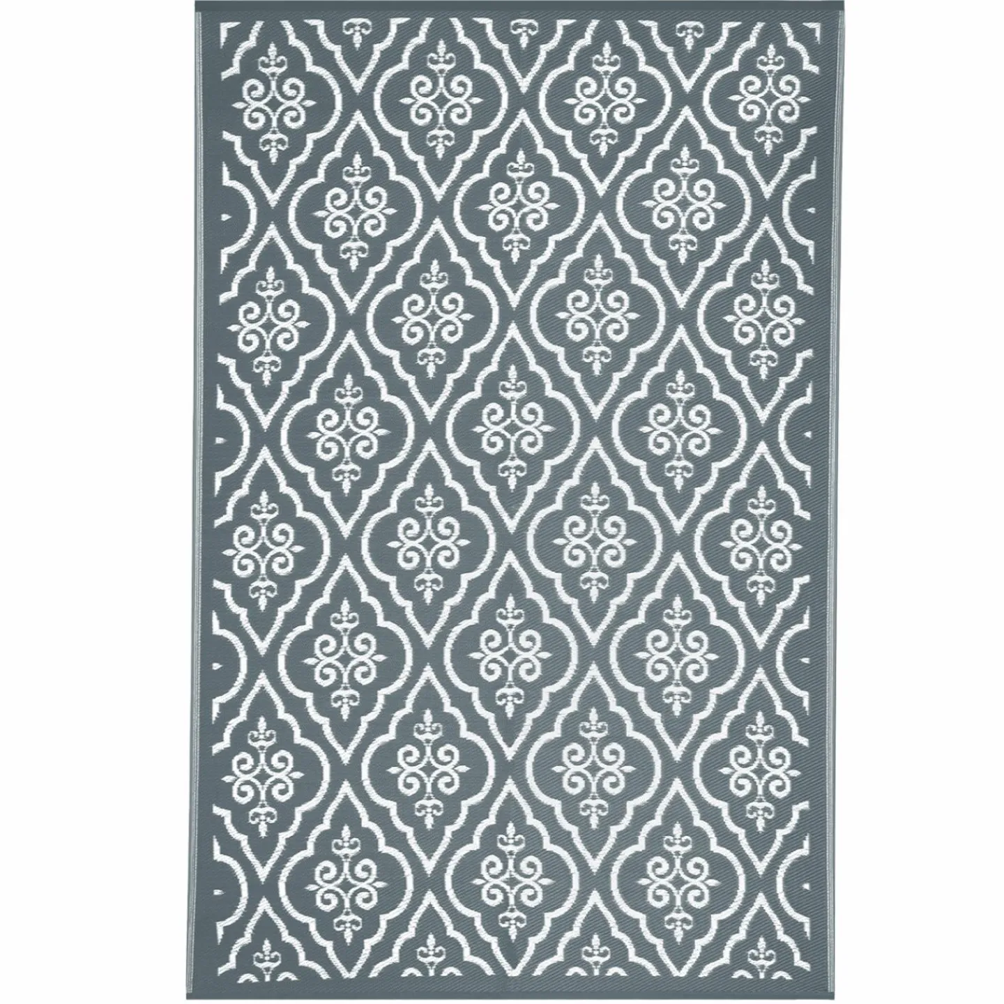 Tapis extérieur 180x280 cm gris et blanc*IDMarket