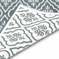 Tapis extérieur 180x280 cm gris et blanc*IDMarket