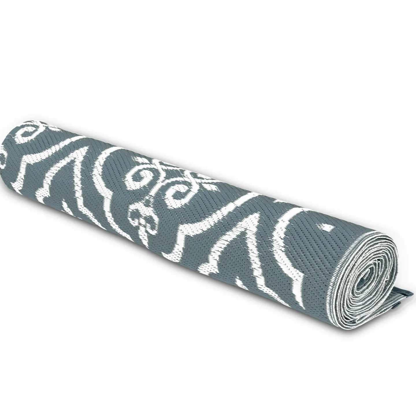 Tapis extérieur 180x280 cm gris et blanc*IDMarket