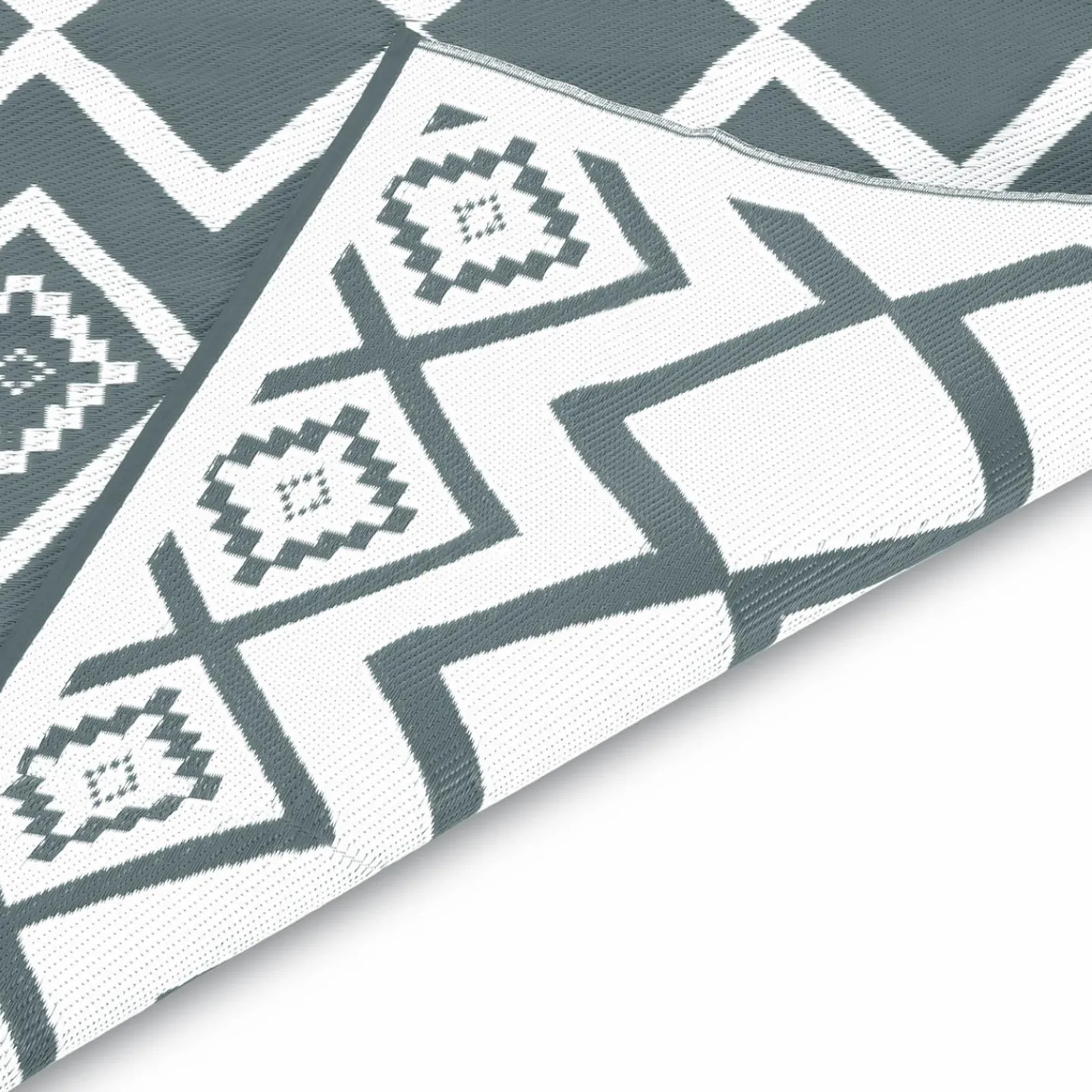 Tapis extérieur 180x280 cm gris et blanc*IDMarket Discount