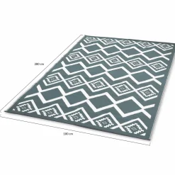 Tapis extérieur 180x280 cm gris et blanc*IDMarket Discount