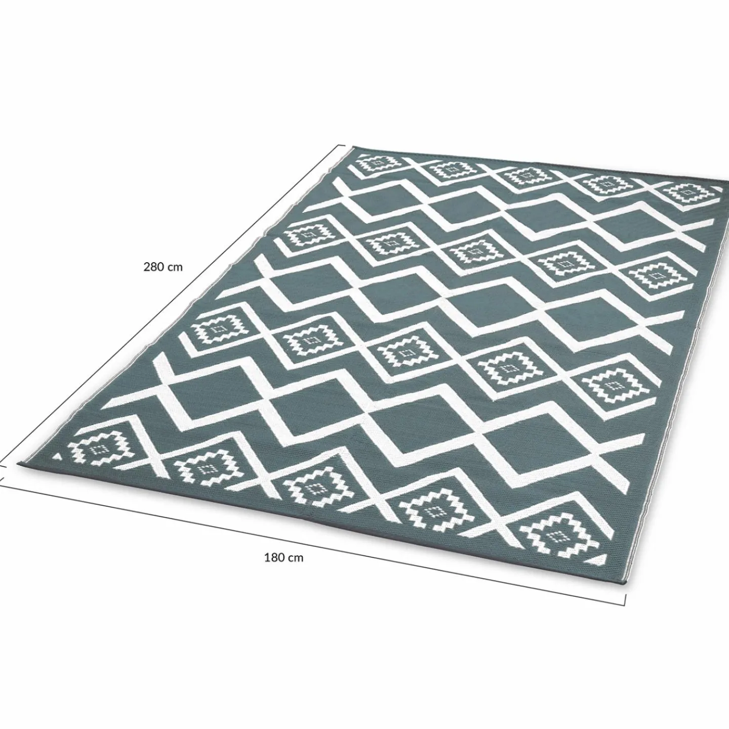 Tapis extérieur 180x280 cm gris et blanc*IDMarket Discount