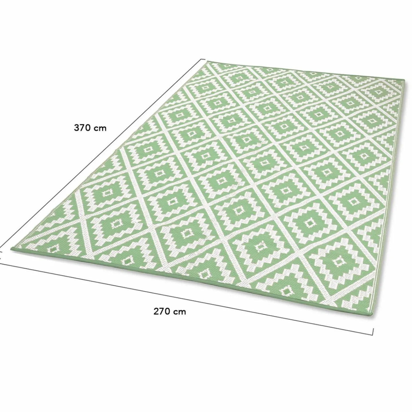 Tapis vert sauge pour terrasse et extérieur*IDMarket Discount