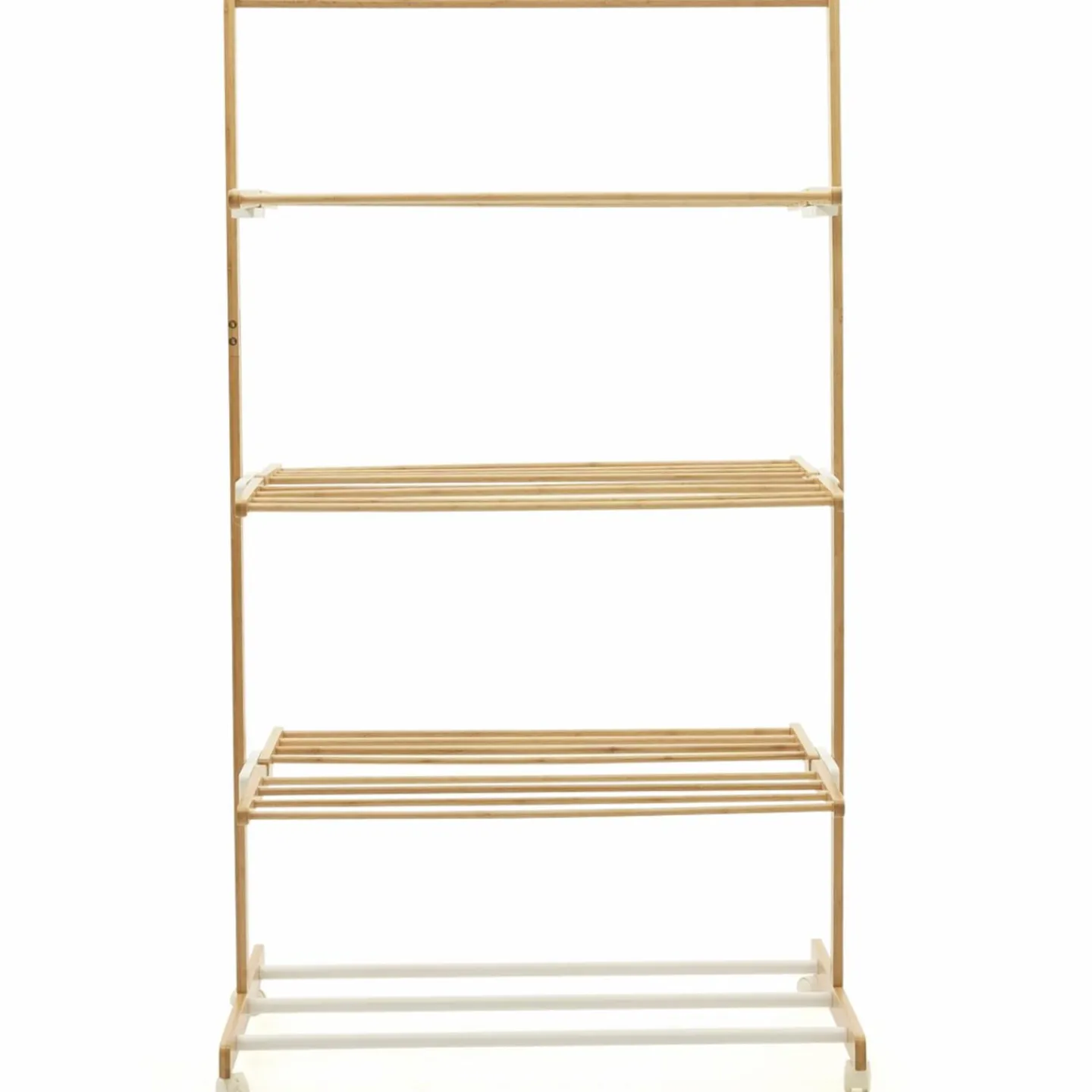 Étendoir à linge 3 niveaux en bambou*IDMarket Hot