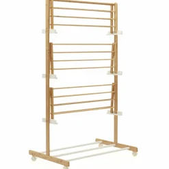 Étendoir à linge 3 niveaux en bambou*IDMarket Hot