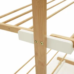 Étendoir à linge 3 niveaux en bambou*IDMarket Hot