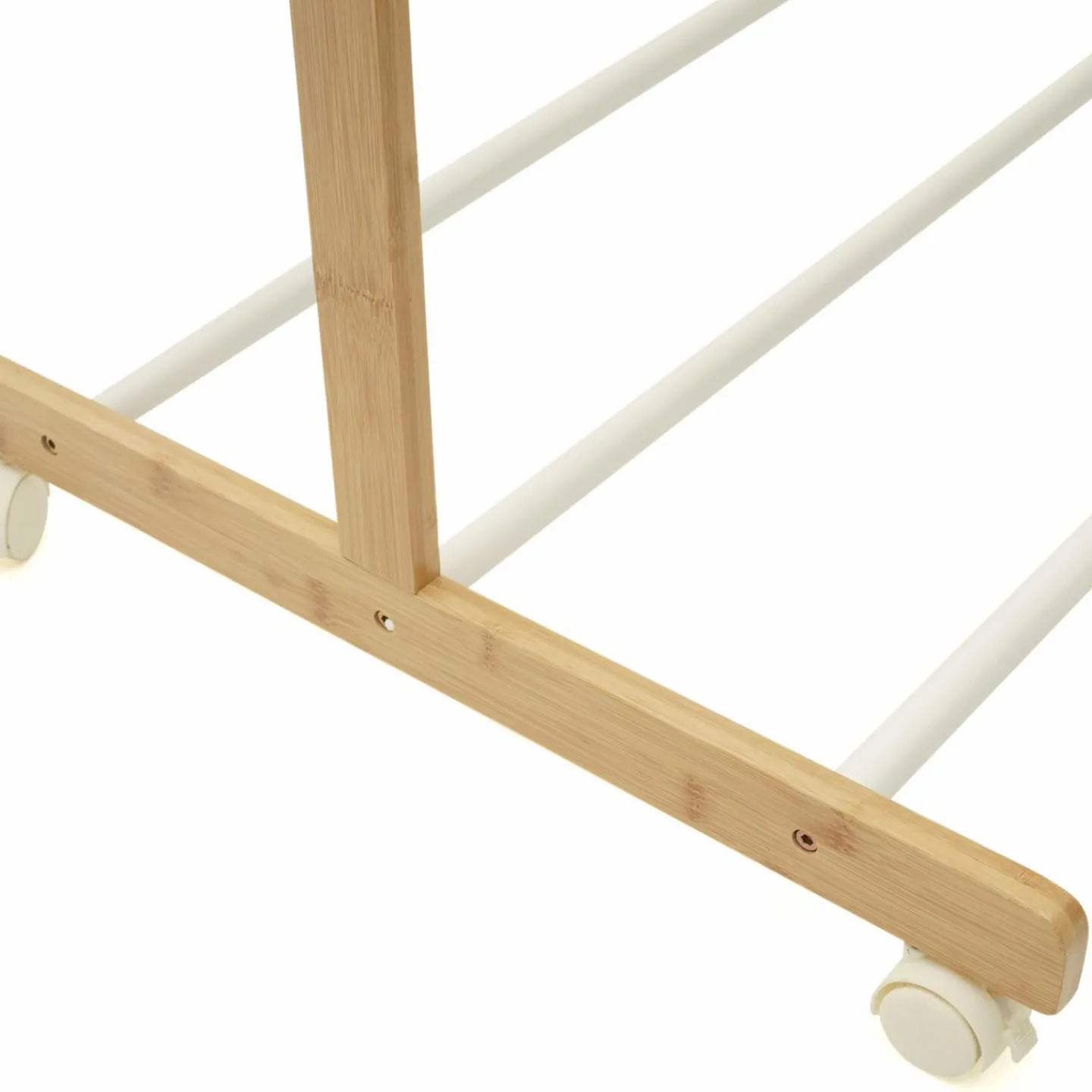 Étendoir à linge 3 niveaux en bambou*IDMarket Hot