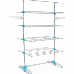 Étendoir à linge pliable avec barre télescopique*IDMarket Online