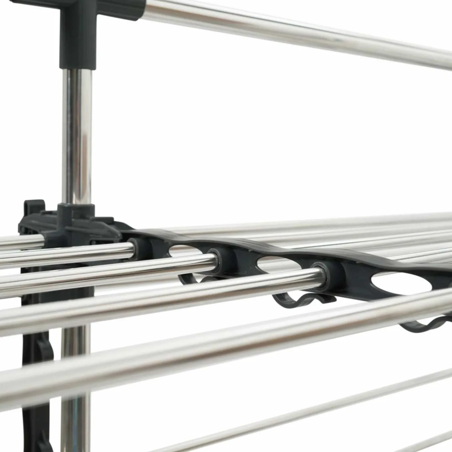 Étendoir à linge XXL 60 m sur 4 niveaux avec barre télescopique*IDMarket Online