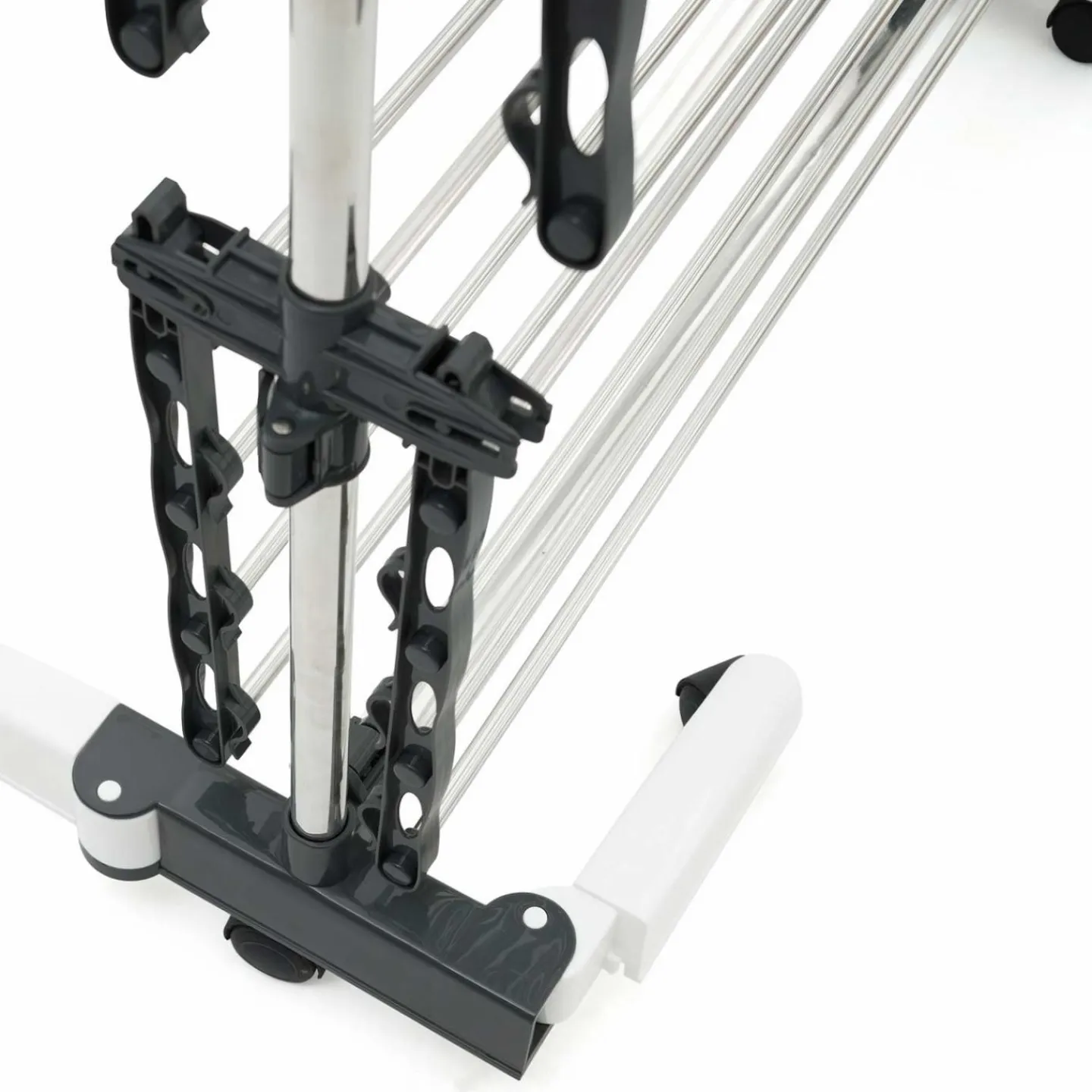 Étendoir à linge XXL 60 m sur 4 niveaux avec barre télescopique*IDMarket Online