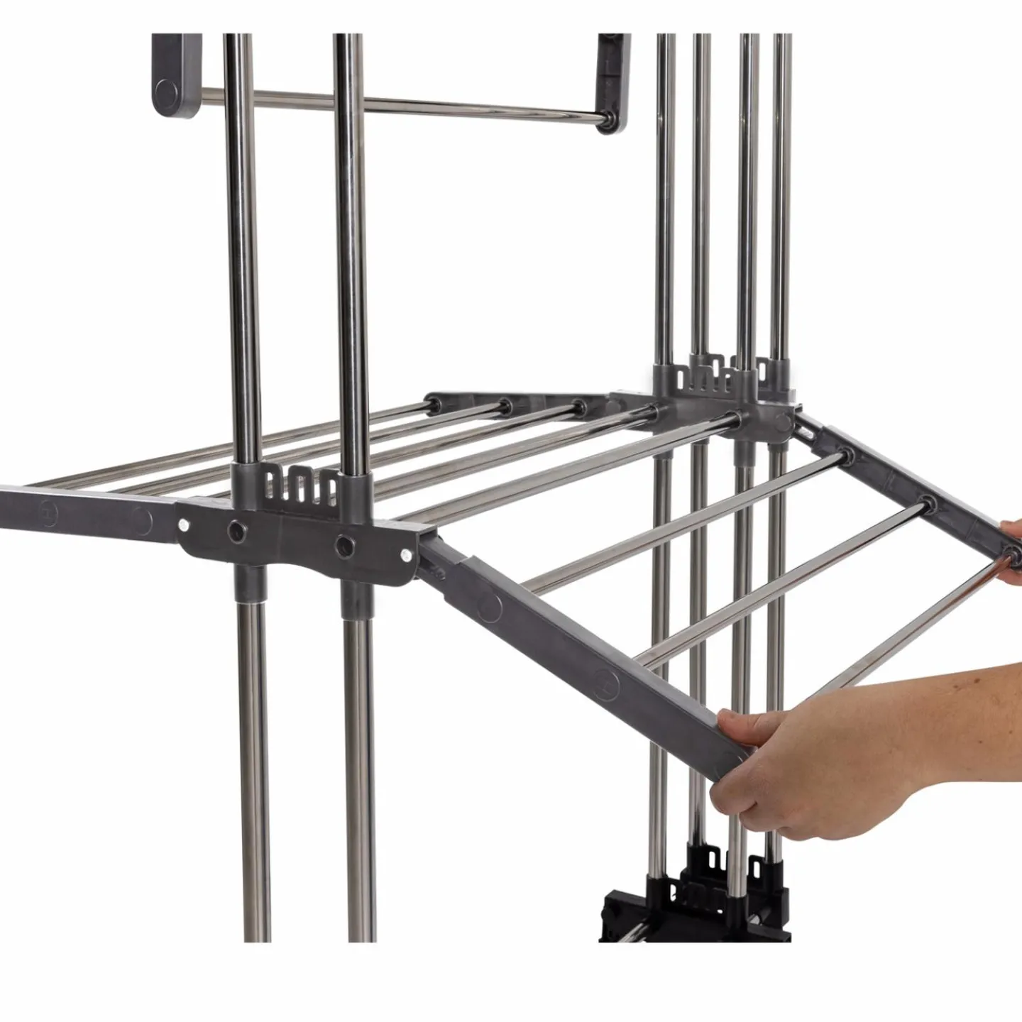 Étendoir extensible avec grande capacité et 30 accessoires*IDMarket