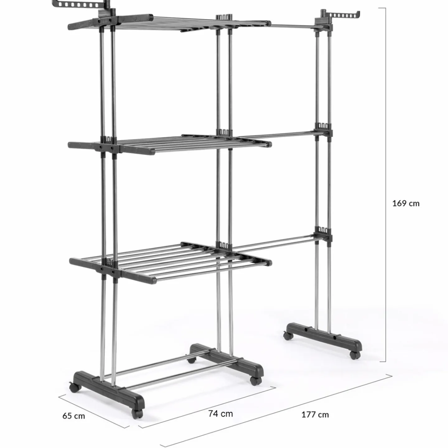 Étendoir extensible avec grande capacité et 30 accessoires*IDMarket