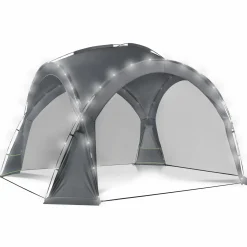 Tente dôme LED gris anthracite*IDMarket Discount