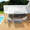 Toile ombrage carrée camouflage blanc 4x4 m*IDMarket Online