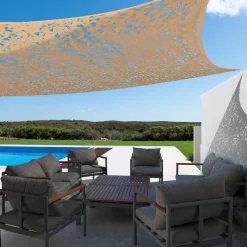 Toile ombrage rectangulaire camouflage sable 3x4 m*IDMarket Hot