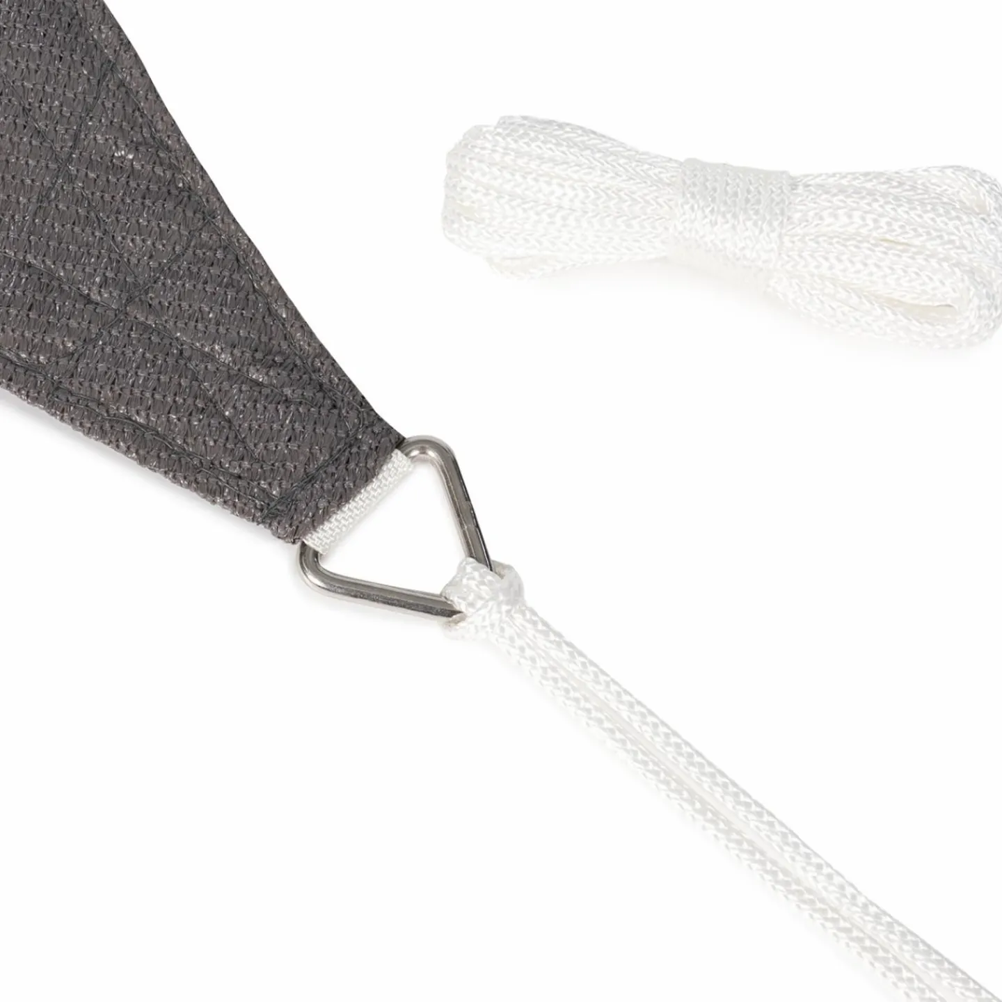 Toile ombrage rectangulaire haute densité grise 3x4 m*IDMarket New