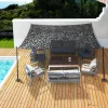 Toile ombrage rectangulaire camouflage gris 4x6 m*IDMarket Best