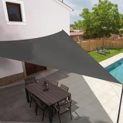 Toile ombrage triangulaire haute densité gris*IDMarket Best