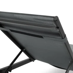 Transats de jardin aluminium gris et noir : lot de 2*IDMarket Sale