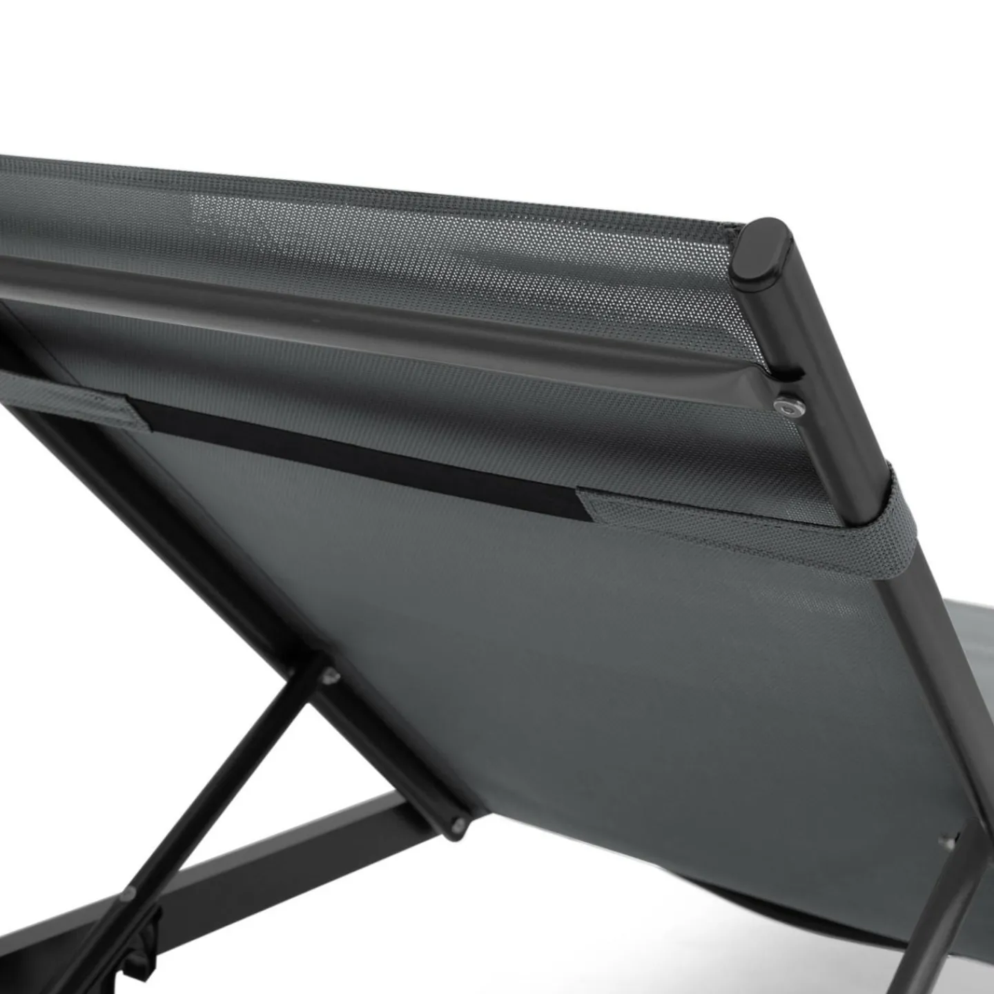 Transats de jardin aluminium gris et noir : lot de 2*IDMarket Sale