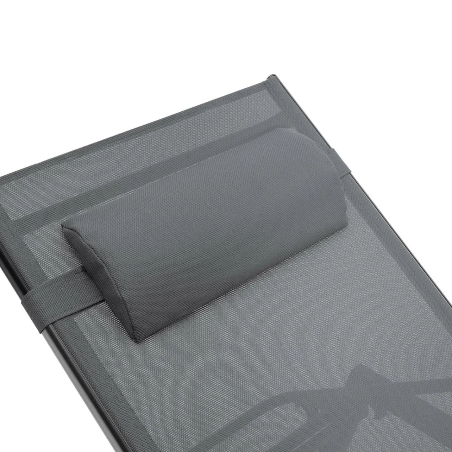 Transats de jardin aluminium gris et noir : lot de 2*IDMarket Sale