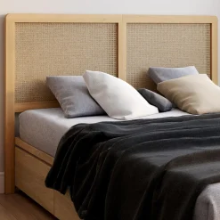 Tête de lit aspect cannage et bois 160 cm*IDMarket Discount