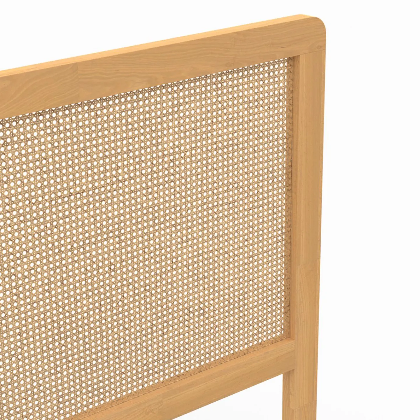 Tête de lit aspect cannage et bois 140 cm*IDMarket Clearance