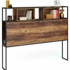 Tête de lit bois foncé industrielle 145 cm*IDMarket Discount