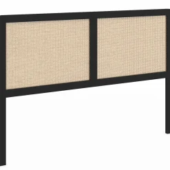 Tête de lit coloris noir et cannage 160 cm*IDMarket