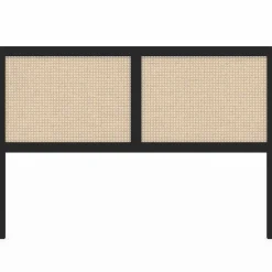 Tête de lit coloris noir et cannage 160 cm*IDMarket