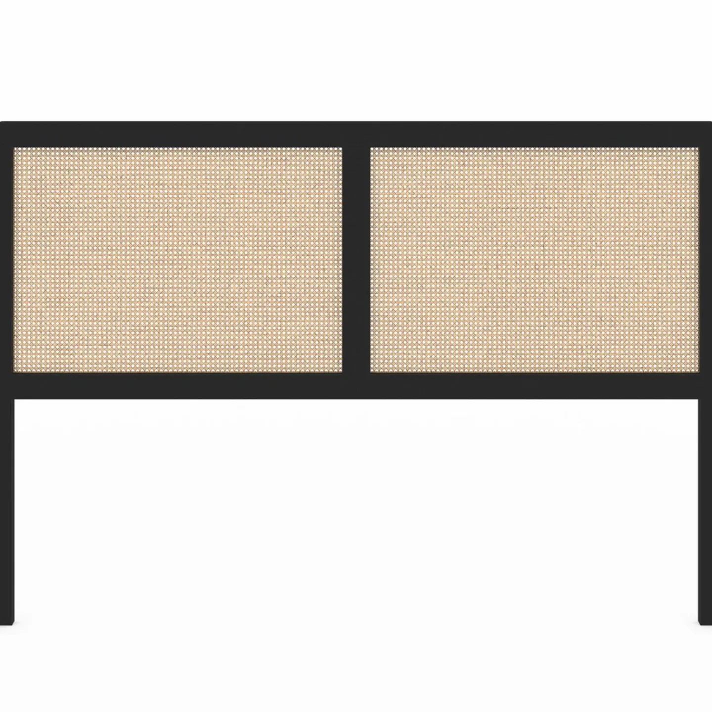 Tête de lit coloris noir et cannage 160 cm*IDMarket