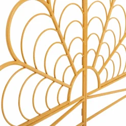 Tête de lit effet rotin 160 cm en forme de fleur*IDMarket