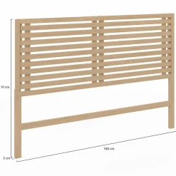 Tête de lit en lattes coloris bois clair 160 cm*IDMarket Best