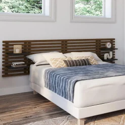 Tête de lit en lattes de bois vieilli 240 cm style moderne*IDMarket Best
