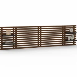 Tête de lit en lattes de bois vieilli 240 cm style moderne*IDMarket Best