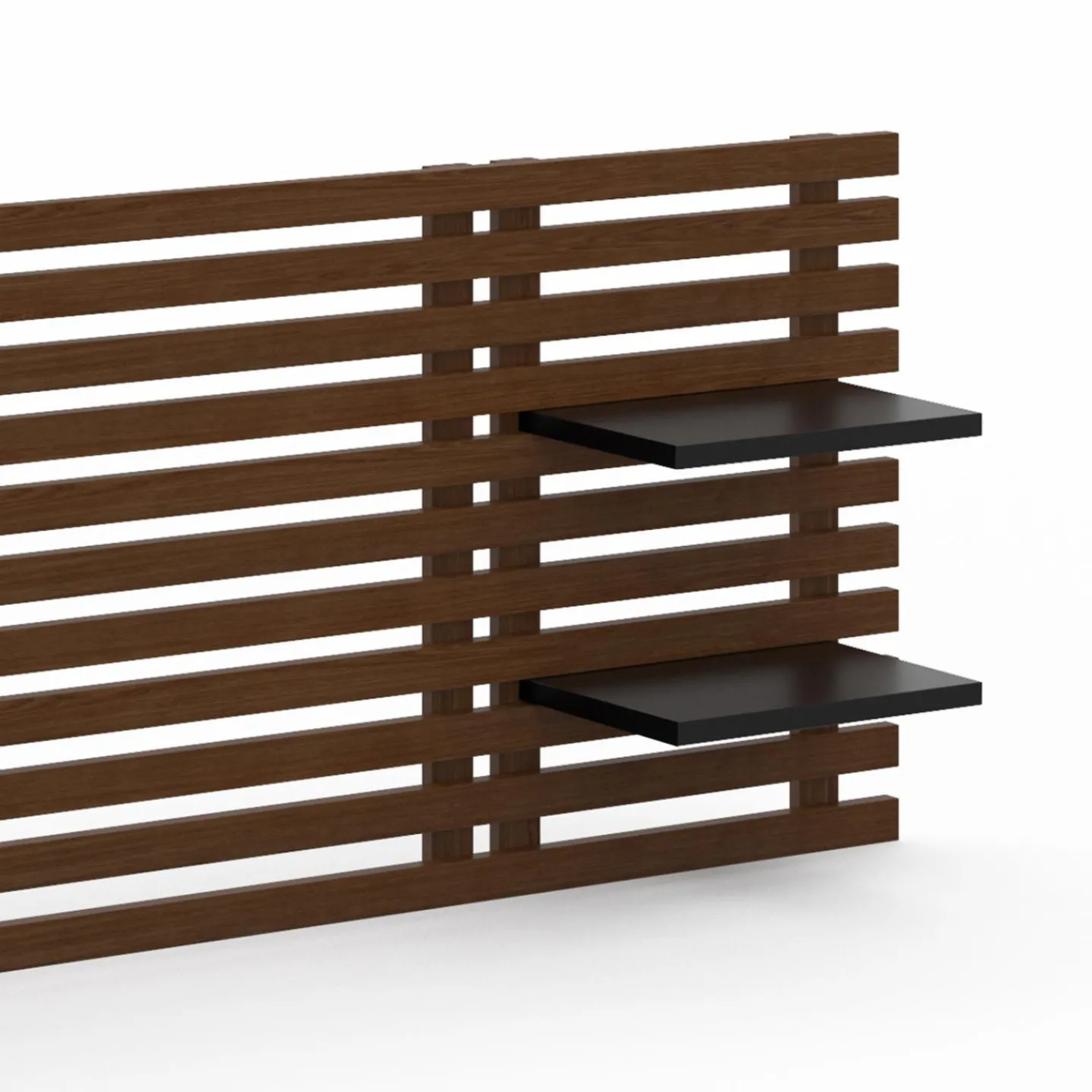 Tête de lit en lattes de bois vieilli 240 cm style moderne*IDMarket Best