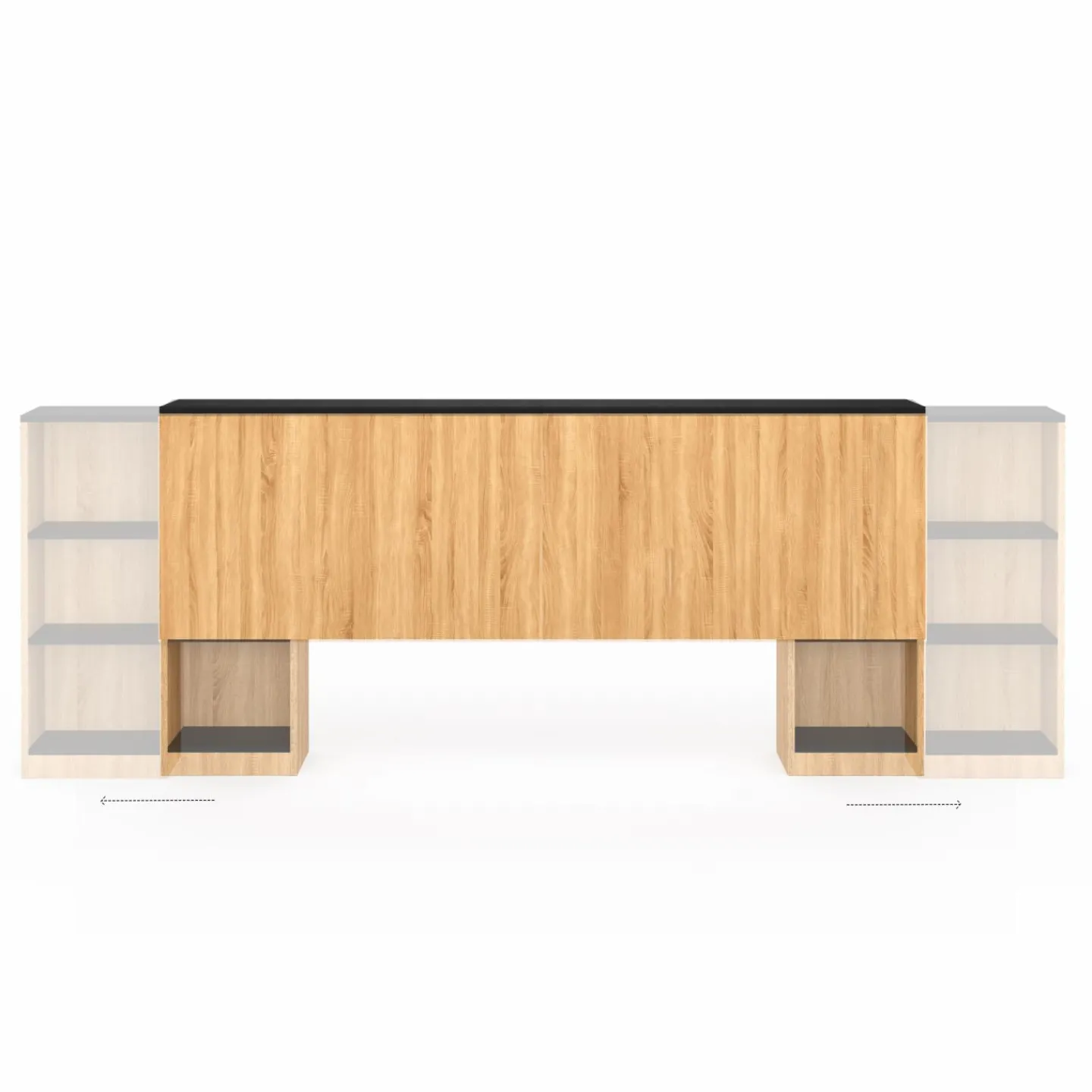 Tête de lit extensible avec chevets coulissants*IDMarket