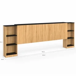 Tête de lit extensible avec chevets coulissants*IDMarket