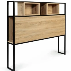 Tête de lit industrielle 145 cm bois et métal*IDMarket Clearance