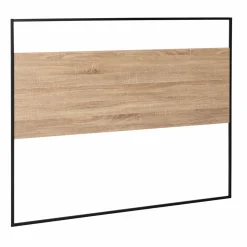 Tête de lit industrielle 145 cm bois et métal noir*IDMarket Sale