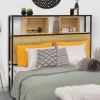 Tête de lit industrielle 165 cm bois et métal*IDMarket Online